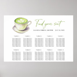 Kärlek är Matcha Bröllop-sätesdiagram Poster