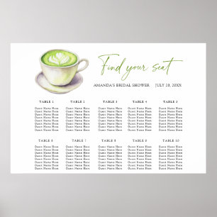 Kärlek är Matcha Bröllop-sätesdiagram Poster