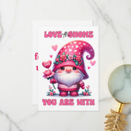 Kärlek är med dig nu - Alla hjärtans dagskort Tack Kort