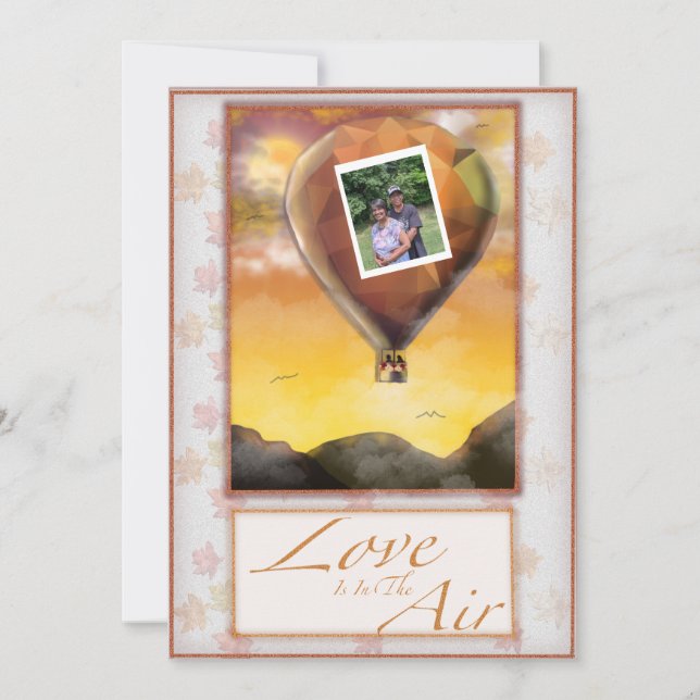 Kärlek är med i Luft bröllopsinbjudan Inbjudningar (Framsida)