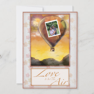 Kärlek är med i Luft bröllopsinbjudan Inbjudningar