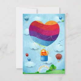 Kärlek är med i luft inbjudan