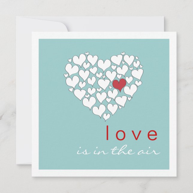 Kärlek är med i Luft Valentines day-partiets inbju Inbjudningar (Framsida)