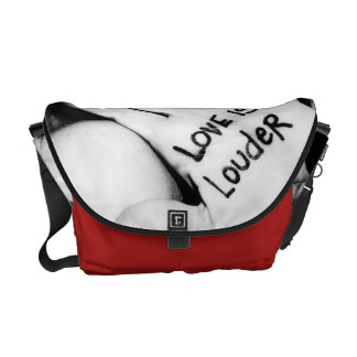 Kärlek är mer hög "räcker" messenger bag