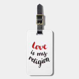 Kärlek är min religion bagagebricka