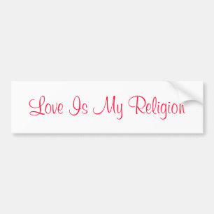 Kärlek är min religion bildekal