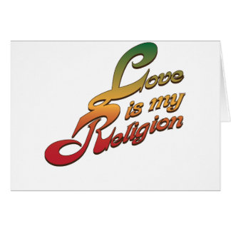 Kärlek är min religion hälsningskort