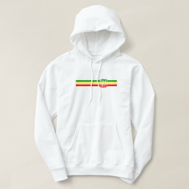KÄRLEK ÄR MIN RELIGION HOODIE (Design framsida)