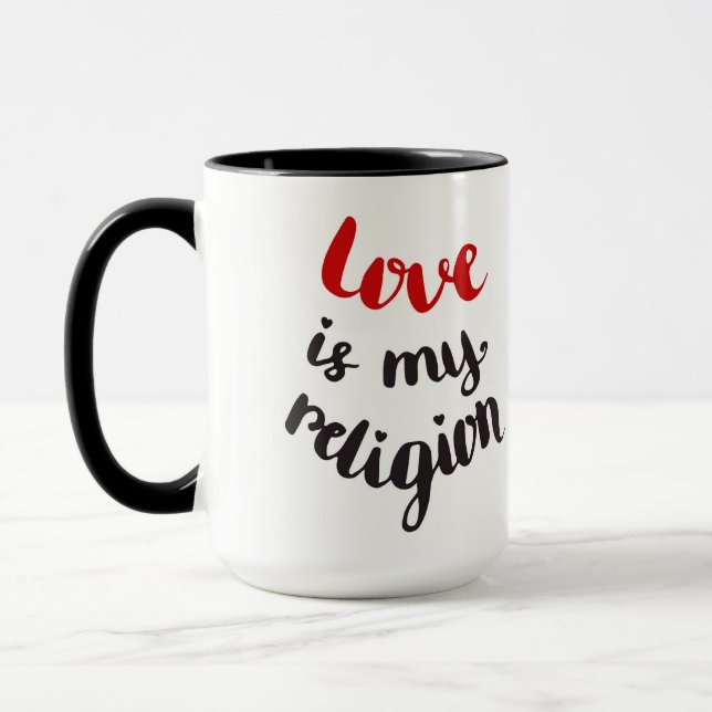 Kärlek är min religion mugg (Vänster)