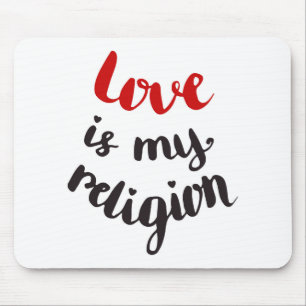 Kärlek är min religion musmatta
