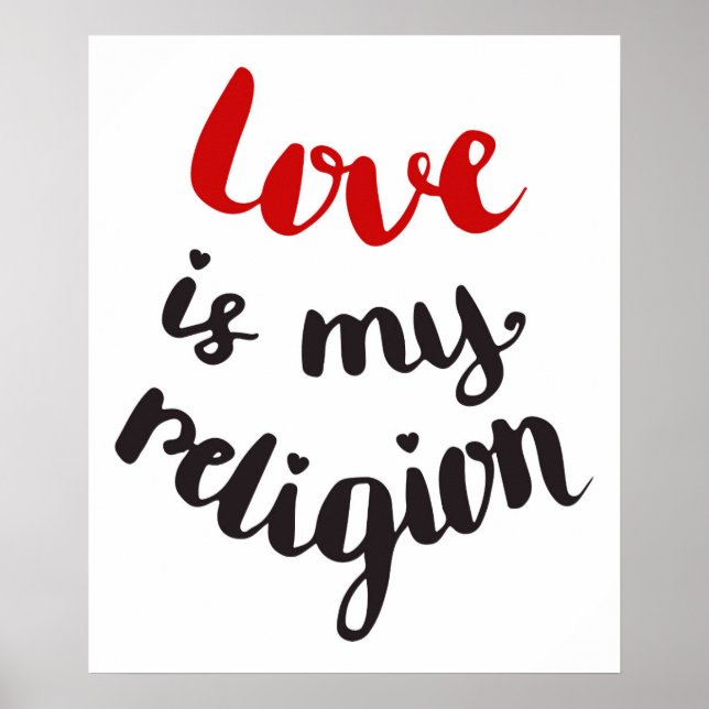 Kärlek är min religion poster (Framsidan)