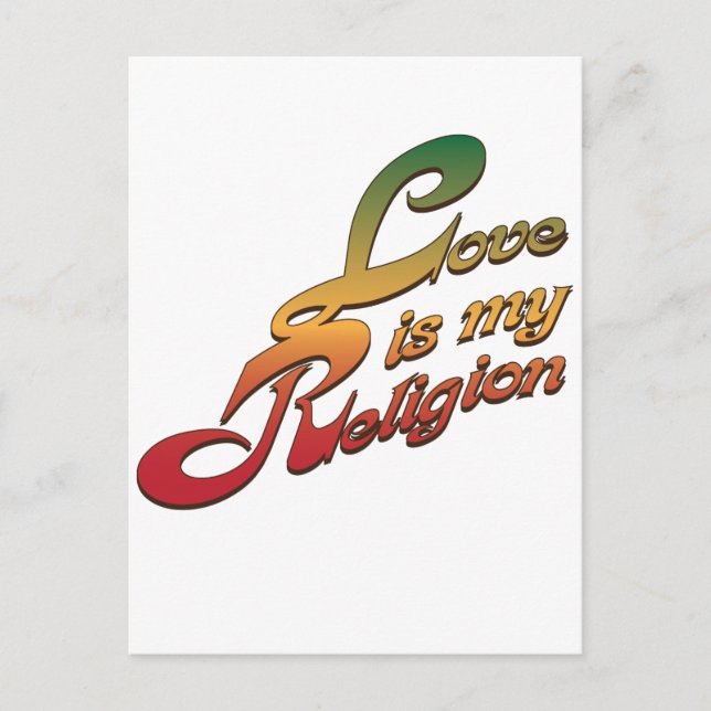 Kärlek är min religion vykort (Framsida)