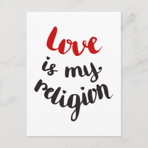 Kärlek är min religion vykort