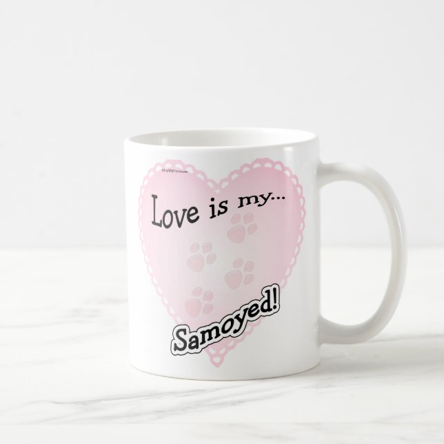 Kärlek är min Samoyed Kaffemugg (Höger)
