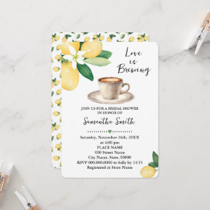 Kärlek är Möhippa Coffee Lemons Inbjudningar