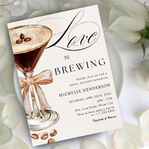 Kärlek är Möhippan "Brewing Coffee Cocktail" Inbjudningar