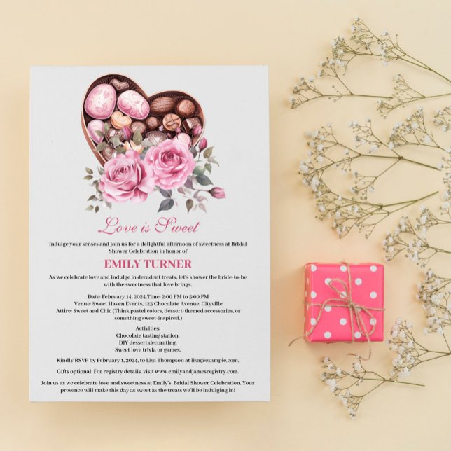 Kärlek är Möhippan Sweet Valentine Theme Inbjudningar (Skapare uppladdad)