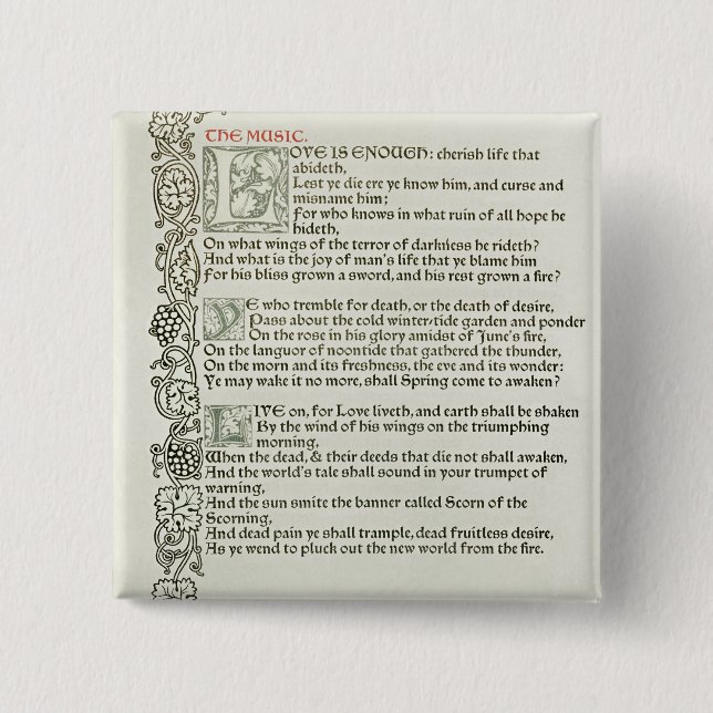 Kärlek är nog, 1897 knapp (Framsida)