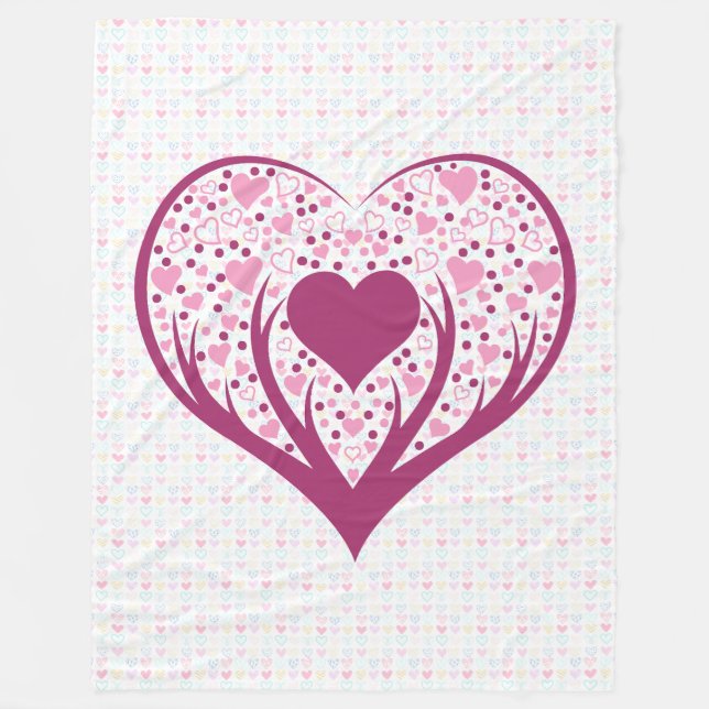 Kärlek är överallt. fleecefilt (Framsidan)