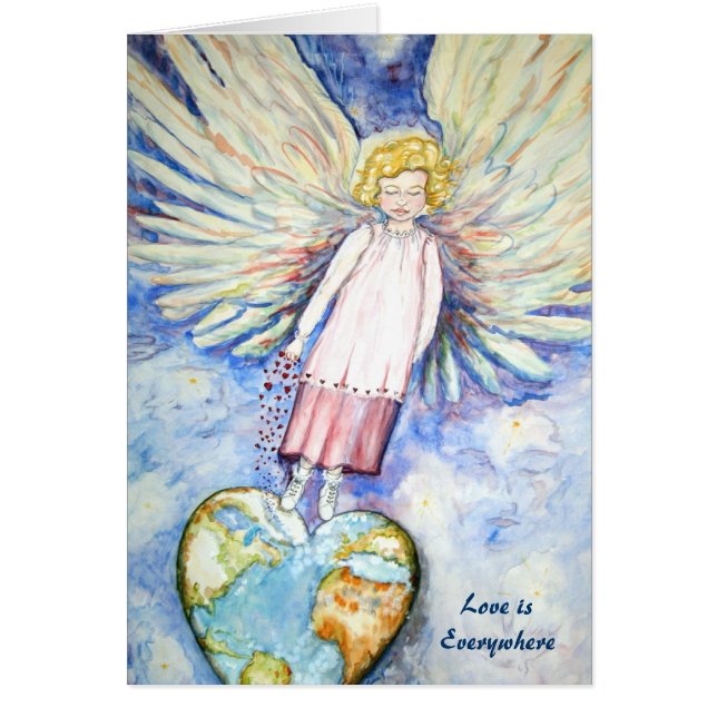 Kärlek är överallt hälsningskort (Framsidan)