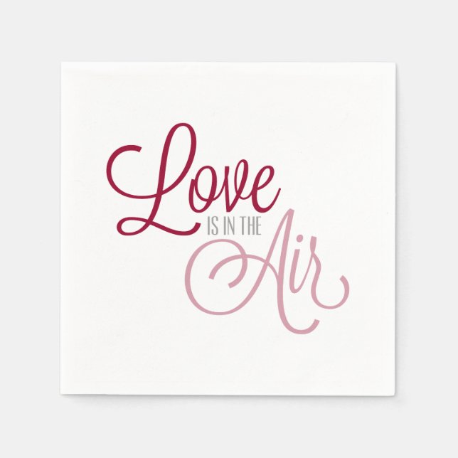 Kärlek är på Alla hjärtans dag i Luft | Pappersser Pappersservett (Framsidan)