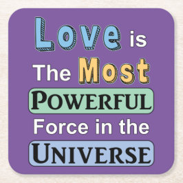 Kärlek är Papper och kraftfull fyrkantsUnderlägg Underlägg Papper Kvadrat