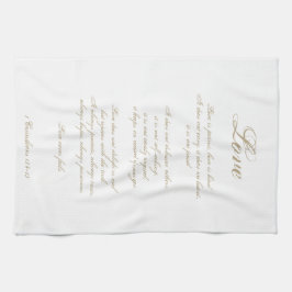 Kärlek är Patient | 1 Corinthians 13 | Elegant Elf Kökshandduk