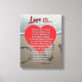 Kärlek är patient - 1 korintianer 13 Bröllop Canvastryck