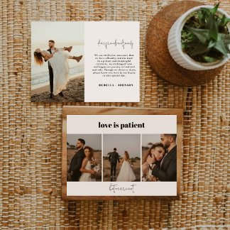 Kärlek är Patient 4 Photo Bröllop Elopement Announ Meddelande