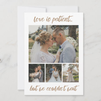 Kärlek är Patient 6 Photo Bröllop Elopement Announ Meddelande