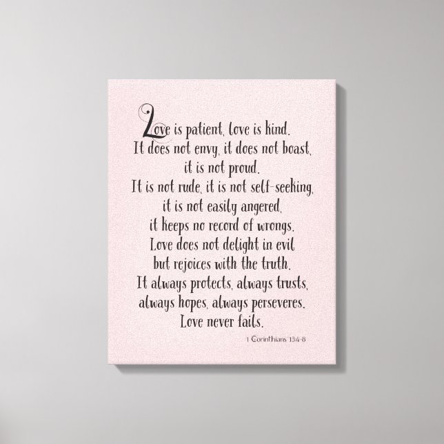 Kärlek är Patient Canvastryck (Framsida)