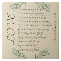 Kärlek är patient Ceramic Tile