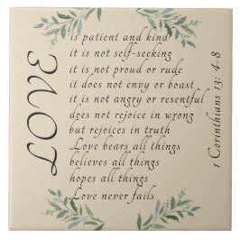 Kärlek är patient Ceramic Tile Kakelplatta