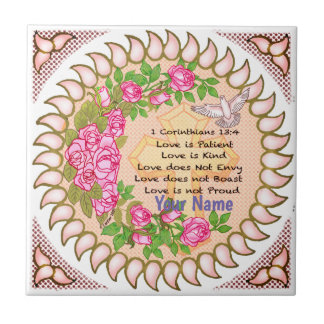 Kärlek är Patient Christian Kor tile Kakelplatta