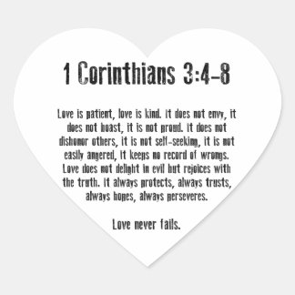 Kärlek är Patient Hjärtformat Klistermärke