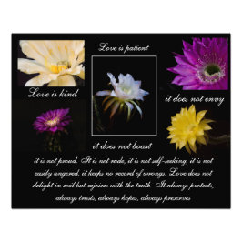 Kärlek är Patient, Kärlek är Cactus-blomman stil Fototryck