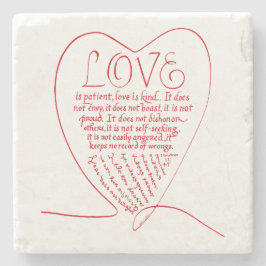Kärlek är Patient Kärlek är Kind Christian Bible V Stenunderlägg