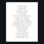 Kärlek är patient, Kärlek är typ 13. Poster<br><div class="desc">Kärlek är patient,  Kärlek är typ 13.</div>