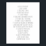 Kärlek är patient, Kärlek är typ 13. Poster<br><div class="desc">Kärlek är patient,  Kärlek är typ 13.</div>