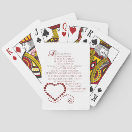 Kärlek är patient kärlek är typ 1 Corinthians 13: Casinokort