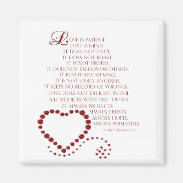 Kärlek är patient kärlek är typ 1 Corinthians 13:  Magnet