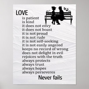 Kärlek är patient Kärlek är vänlig Kärlek misslyck Poster