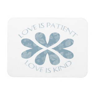 Kärlek är Patientblåhjärteinspirationsoffert Magnet