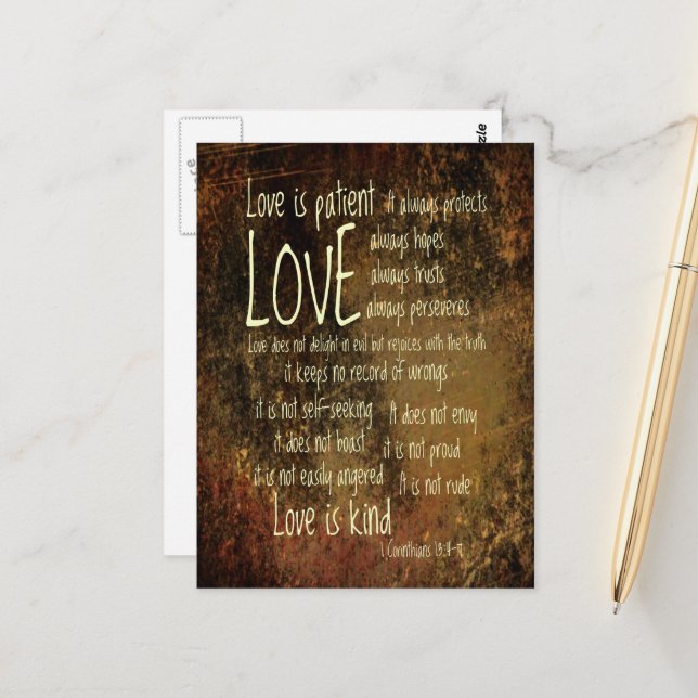 Kärlek är patientblandning vykort (Fram/Back In Situ)