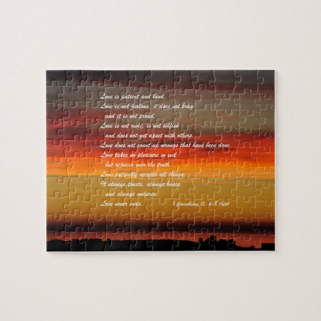 Kärlek är patientens Anpassningsbar Jigszawa Puzzl Pussel (Horisontell)
