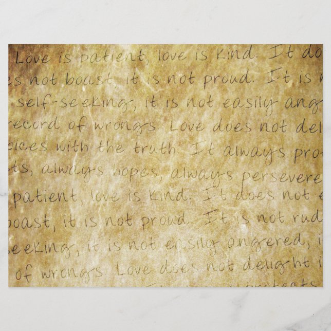 Kärlek är patientens Bröllopsprogram Cover (Framsida)