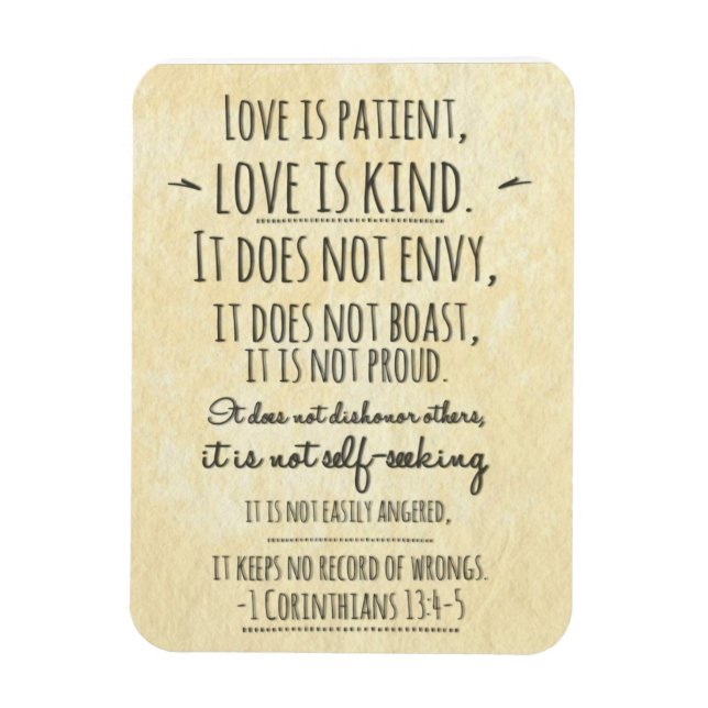 Kärlek är patientens flexibla fotomagnet magnet (Vertikal)