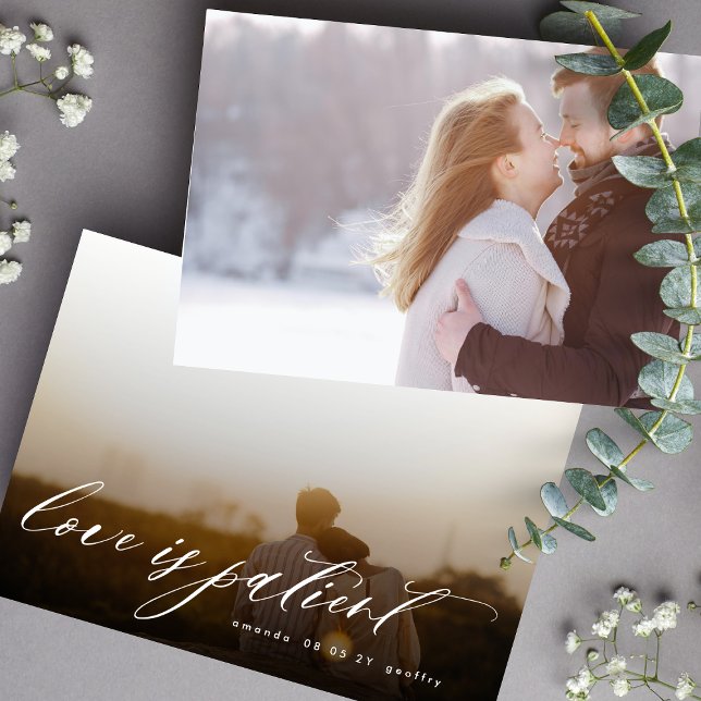 Kärlek är patientens uppskjutna Multi Photo QR COD Spara Datumet (Skapare uppladdad)