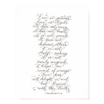 Kärlek är patientinspiration verser typografi