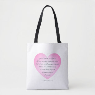 Kärlek är Patientoffert Valentine Tote Bag Tygkasse